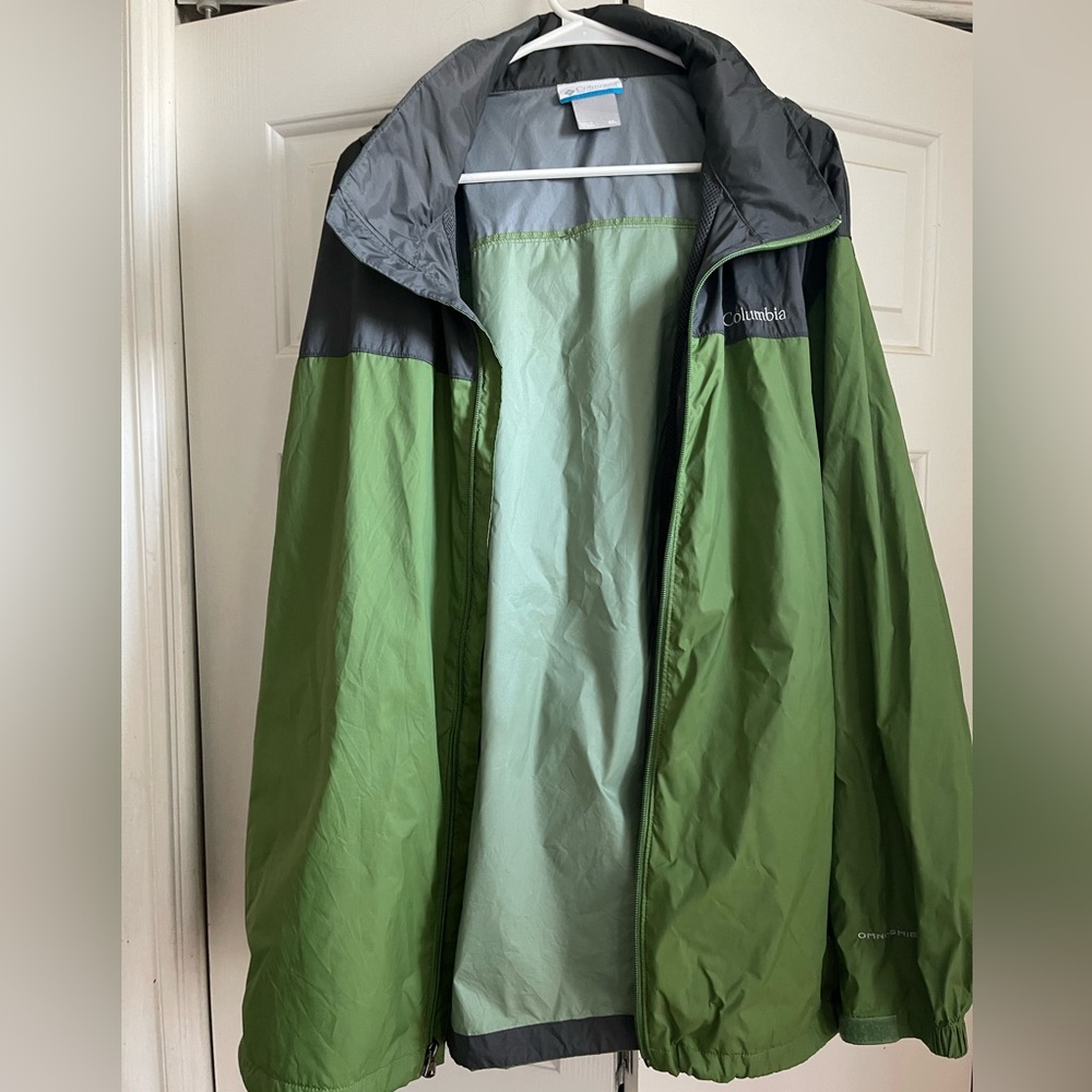 Columbia Men's Flash Challenger Omni-Shield Green Windbreaker Jacket Size XXL